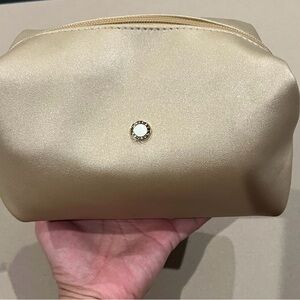BVLGARI Gold Cosmetic Leather makeup bag